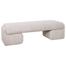 Ivory Varo Ottoman Bench